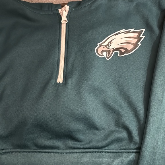 ❌SOLD❌NWT [Zubaz] Phaladelpha Eagles NFL 1/4 Zip Big Pocket Logo Hoodie Men's M - Picture 6 of 10